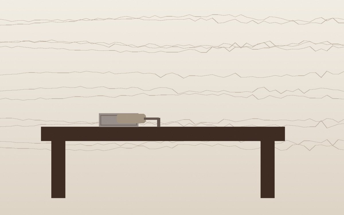 Chair parts laid out on a bench, each labelled with masking tape
