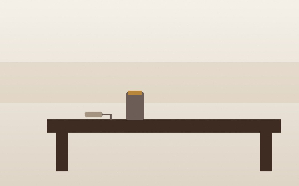 A mid-century dresser half stripped on a workbench, one drawer freshly oiled