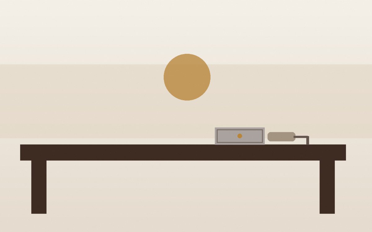 Flashlight beam on the underside of a dresser showing dovetail drawer joints